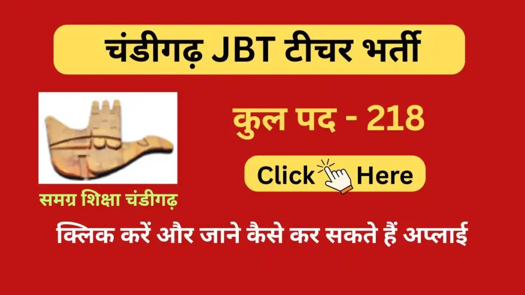 chandigarh jbt teacher vacancy 2025