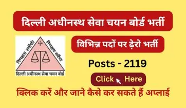 dsssb various vacancy 2025