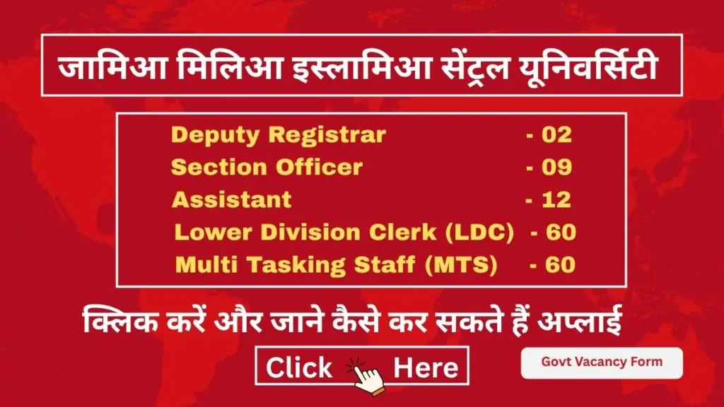 jamia millia islamia university vacancy 2025