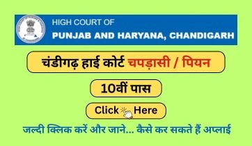punjab & haryana high court peon vacancy 2025