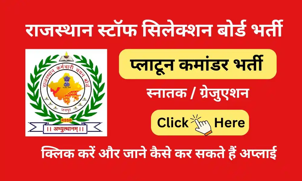 rssb platoon commander vacancy 2025