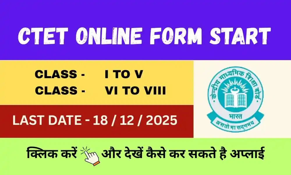 cbse ctet notification 2026 online form start