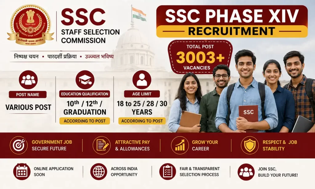ssc phase xiv job vacancy 2026