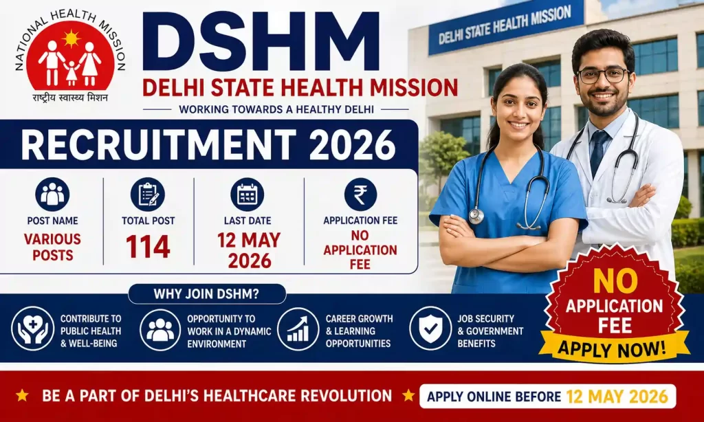 delhi dshm job vacancy 2026