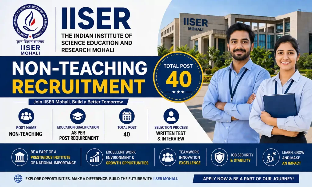 iiser mohali non teaching job vacancy 2026